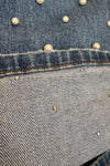 DENIM & PEARLS CROP JEAN