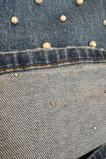DENIM & PEARLS CROP JEAN
