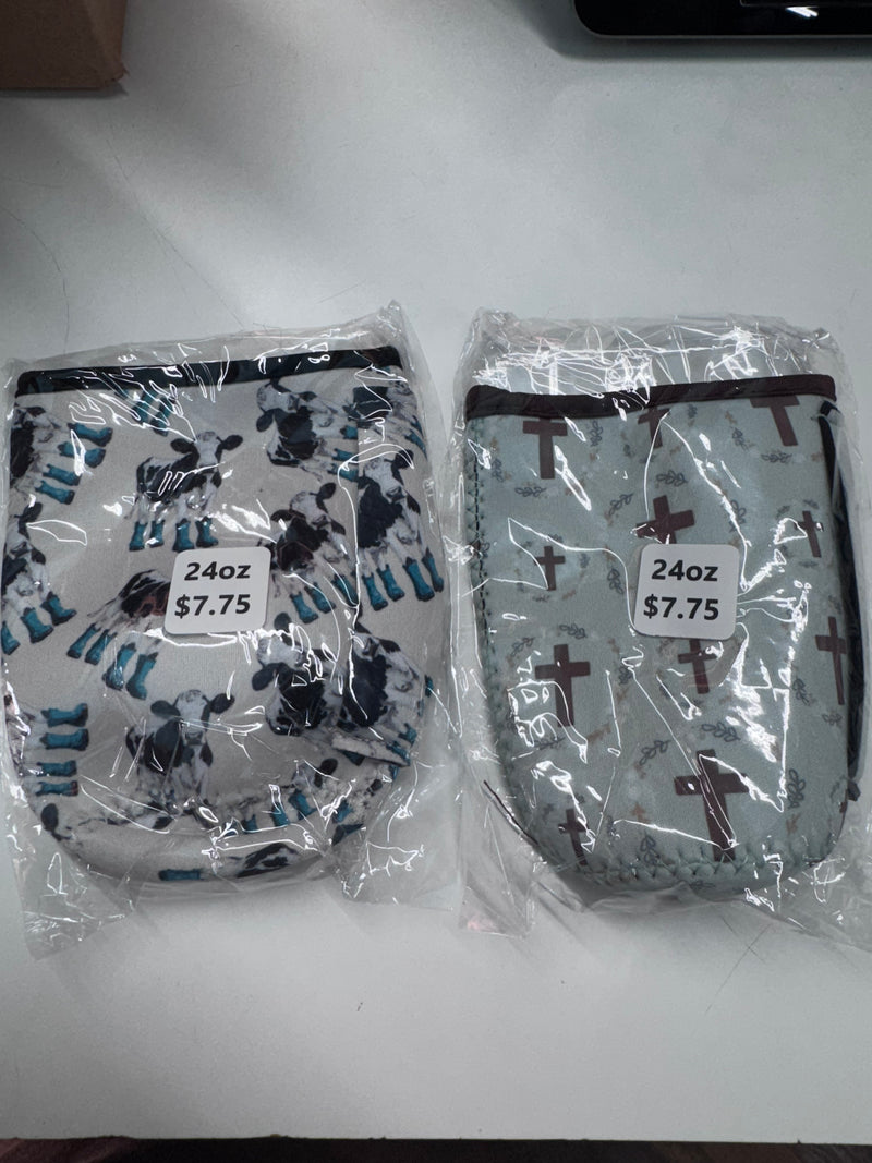 24oz coffee Koozie with handle